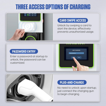 EV Charging Station Type 2 32A 7KW Scheduled Charge Wall Mount WallBox 8M Cable