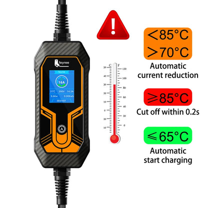 Portable EV Charger Wallbox GB/T Cord 16A Cable 3.5KW 1Phase 32A 7KW 11KW